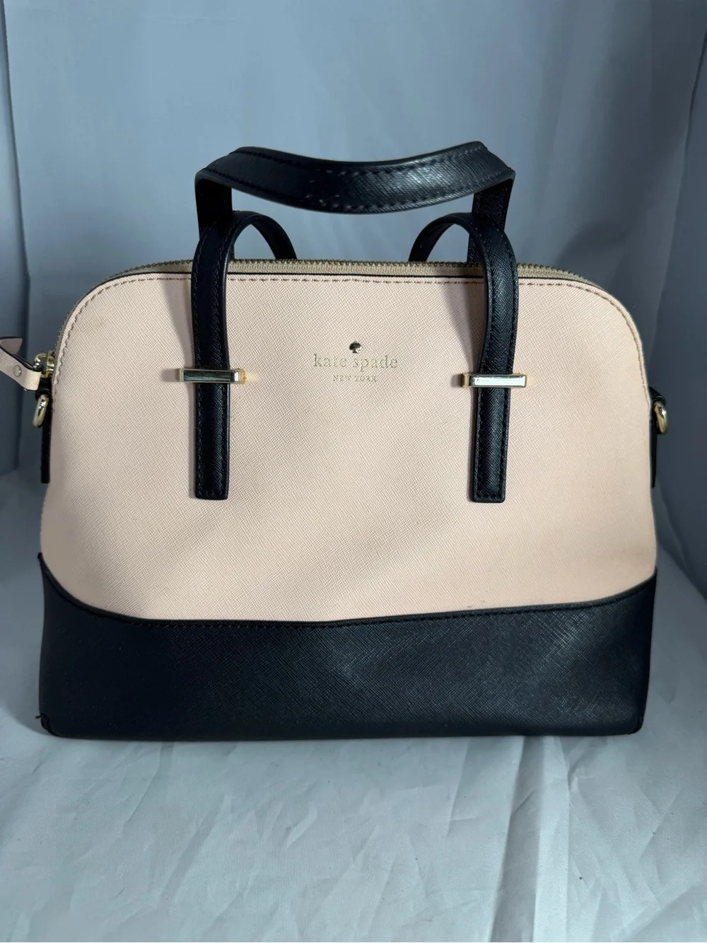 Kate Spade Cedar Street Maise Satchel  Color Block Black & Taupe- No Purse Strap